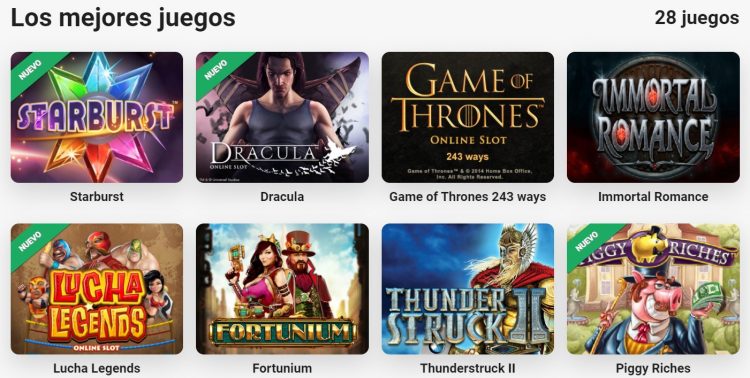 juegos de tragaperras disponibles en leovegas