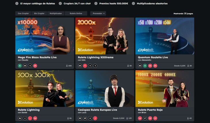 Mesas de ruleta en vivo en Casino Barcelona