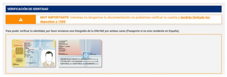 Verificación de la identidad con el DNI