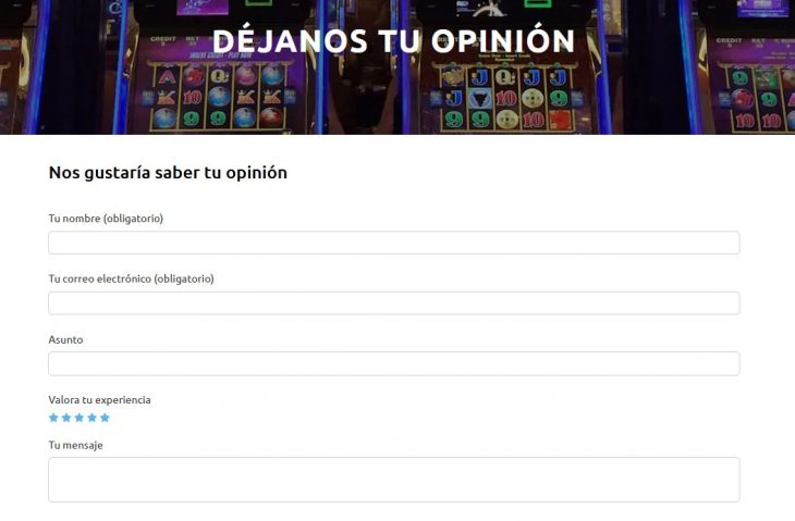 Sección donde los usuarios pueden dejar su opinión en la web del operador