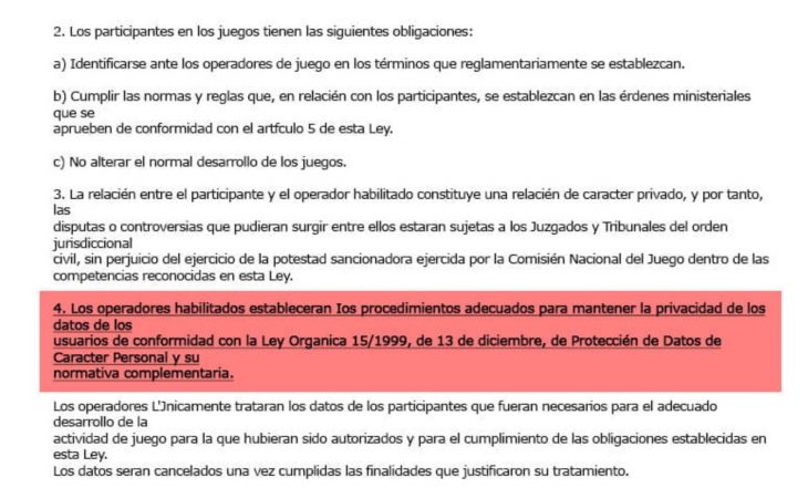 extracto proteccion en casinos fiables en España