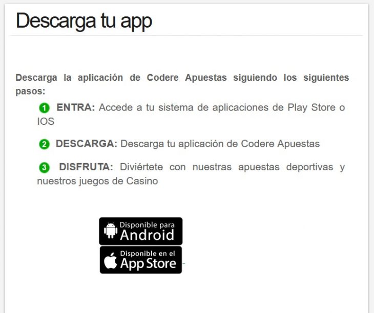 Aplicación Codere