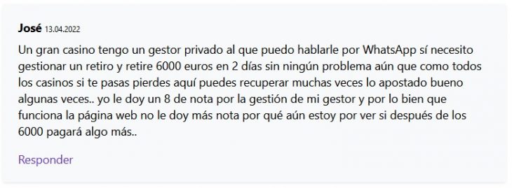 Opinión de un cliente satisfecho del Casino Gran Madrid