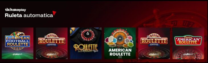 Mesas de ruleta en TikiTaka Play