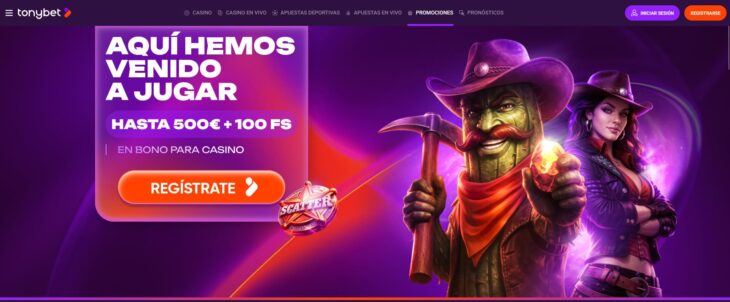 Bono de bienvenida de TonyBet Casino