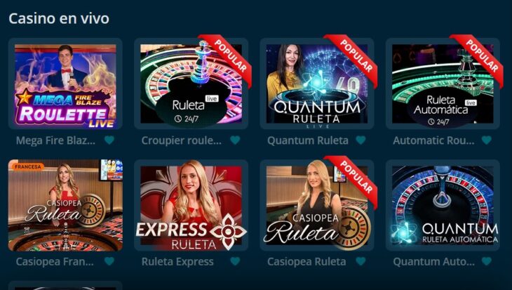 ruletas en vivo de Platincasino