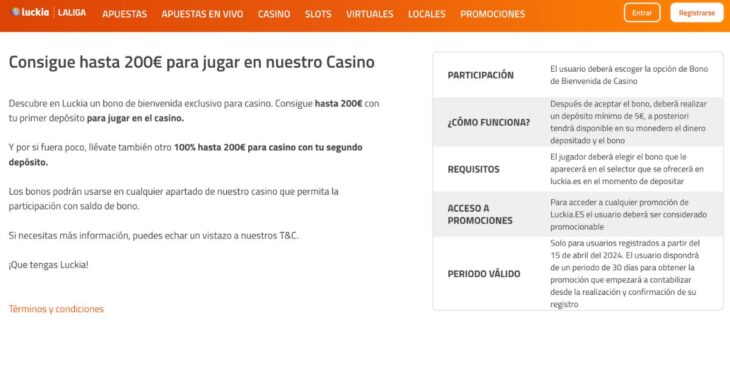 Bono Casino Luckia