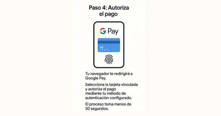 Paso 4: Autoriza el pago en Google Pay