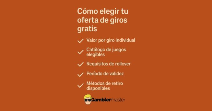 cómo elegir tiradas gratis en casinos