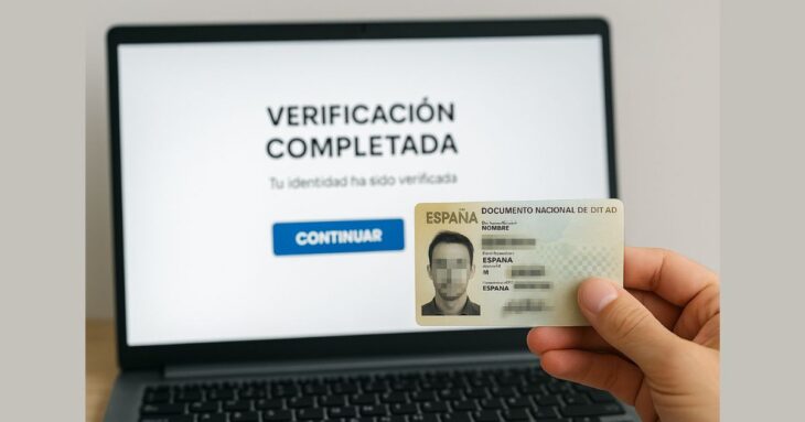 Envío de DNI para completar verificación KYC en el casino