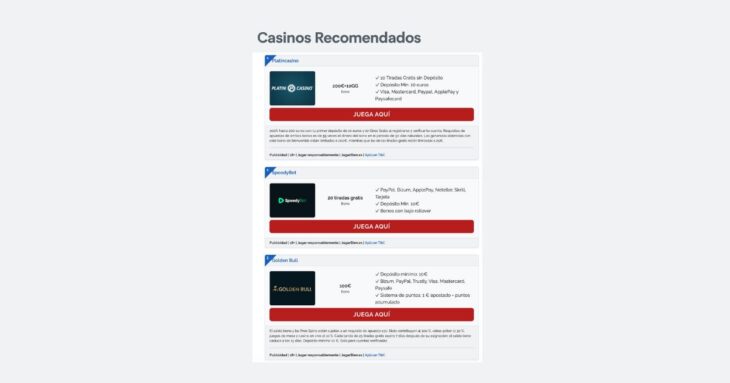 selección de un nuevo casino online