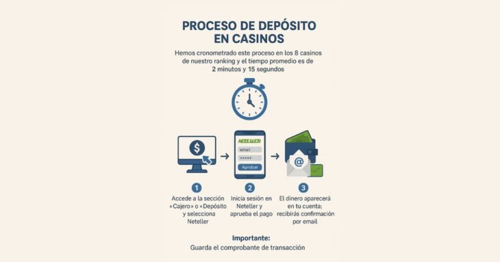 proceso de deposito en casinos con Neteller