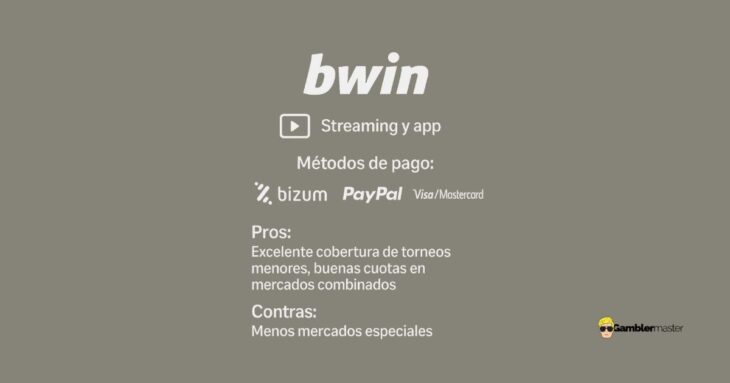 características apuestas al tenis en Bwin
