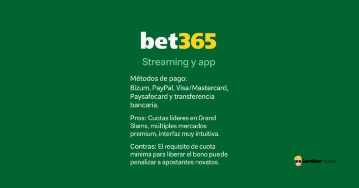 caracteristicas de apuestas en tenis en bet365