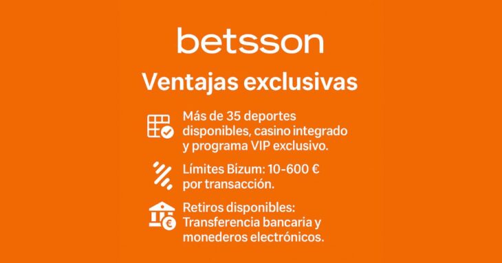 características de betsson apuestas con Bizum