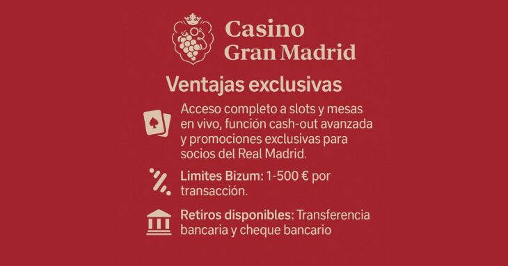 características de casino gran madrid apuestas con Bizum