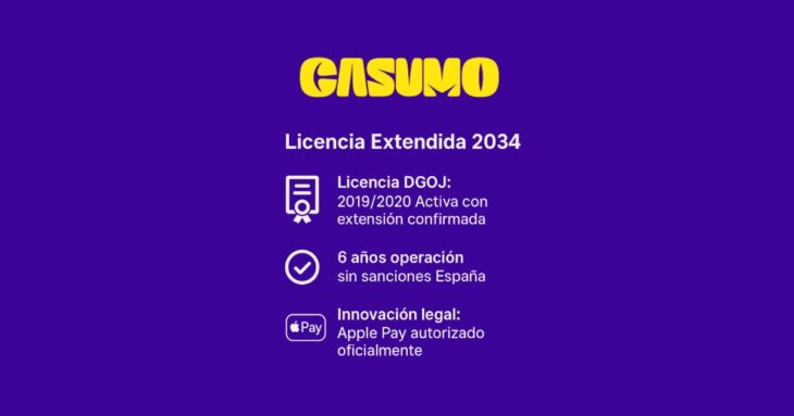 información sobre la legalidad de Casumo casino en España