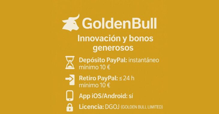 características de goldenbull apuestas con paypal