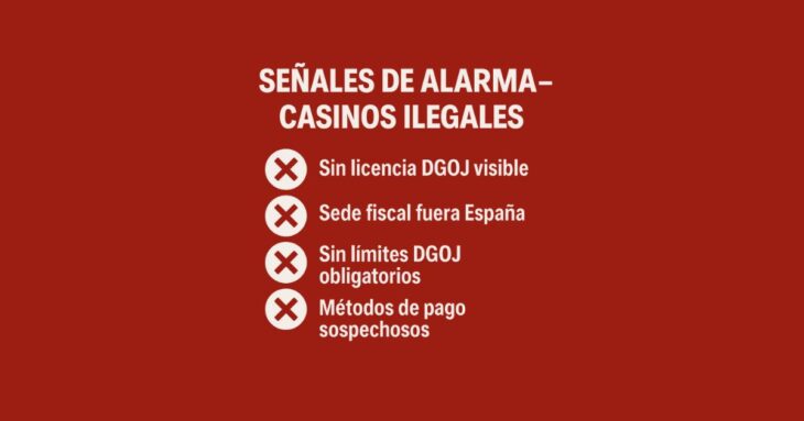 señales de alarma de casinos ilegales