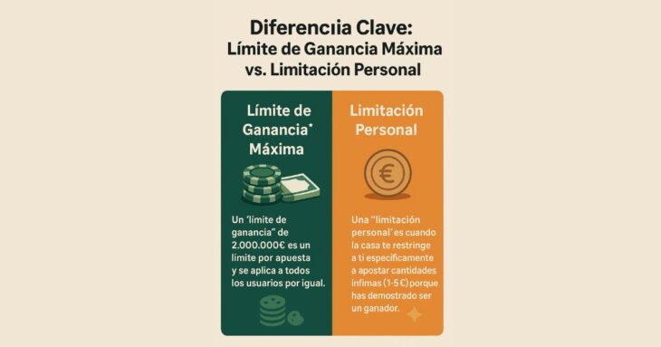diferencias entre límites en ganancia máxima y límite en ganancia personal en casas de apuestas