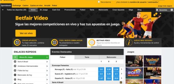 vista general de betfair apuestas en España