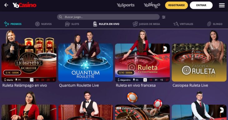 casino en vivo disponible en YoCasino