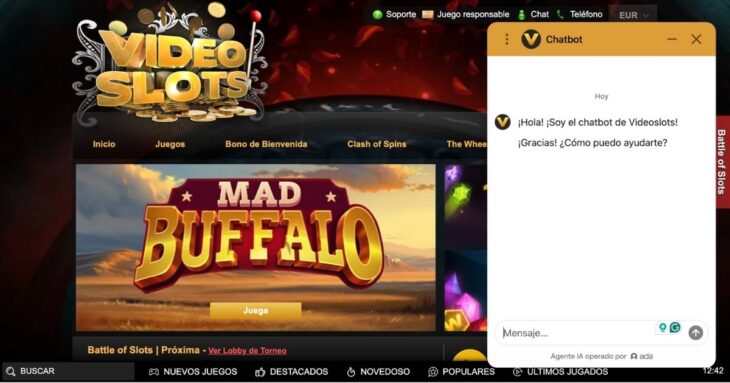 chat en vivo en videoslots