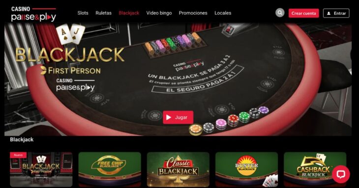 blackjack en el casino Pause and Play