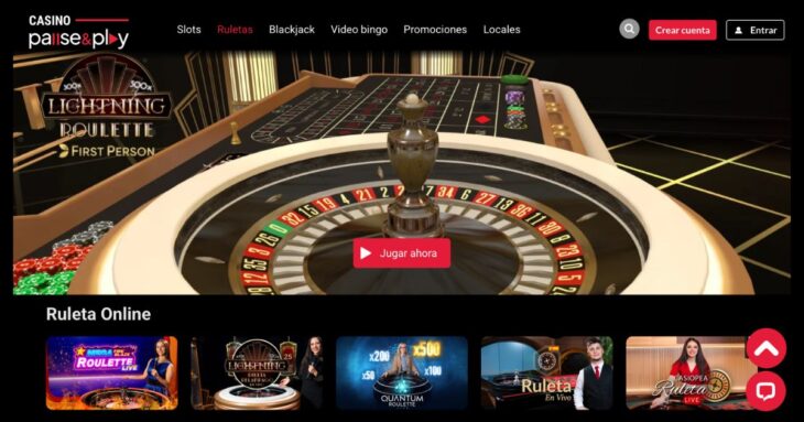 vista del chat en vivo en el casino Pause and Play 