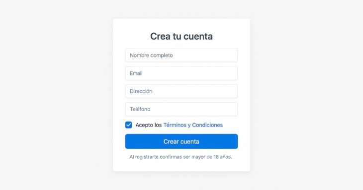 regístrate en el casino online
