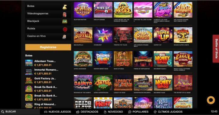tragaperras disponibles en Videoslots casino